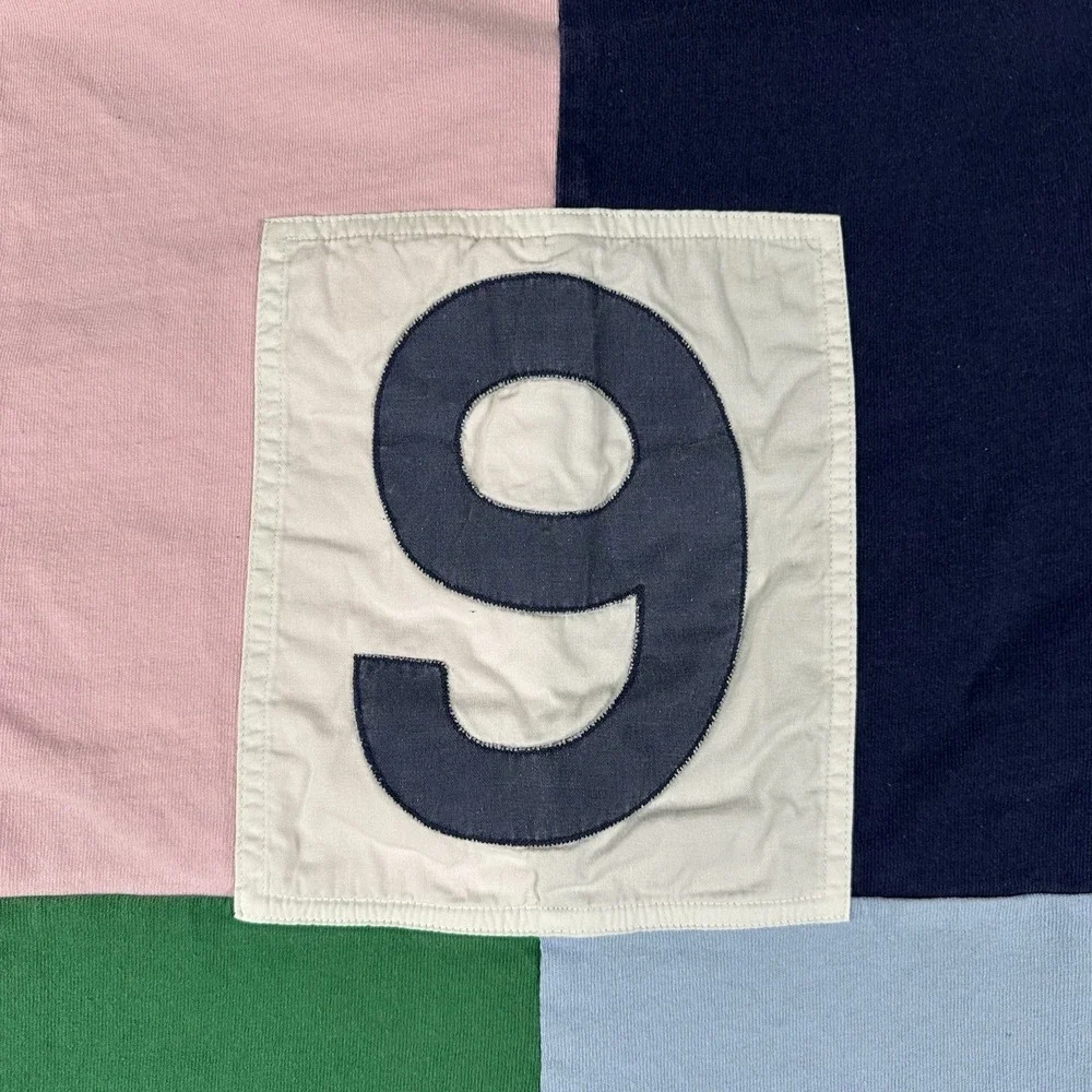 Polo Ralph Lauren Rugby Shirt Mens‎ XL Colorblock Crest Patch Long Sleeve
